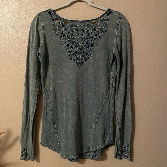 Free People Olive Green Top Size Small - Picture 9 of 14